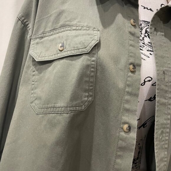 Wrangler Military Green premium quality Long sleeve Shirt size XXL - Picture 11 of 14